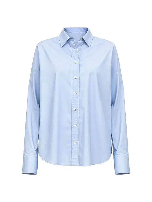Callas Milano Women's Sirene Scarf-Front Shirt - Pale Blue Navy