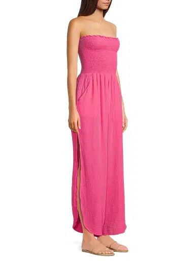 Peixoto Women's Harriet Strapless Jumpsuit - Pink Passion Iris | Thumbnail 4