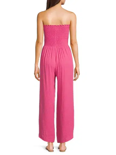 Peixoto Women's Harriet Strapless Jumpsuit - Pink Passion Iris | Thumbnail 5