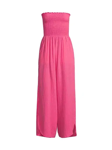 Peixoto Women's Harriet Strapless Jumpsuit - Pink Passion Iris | Thumbnail 1