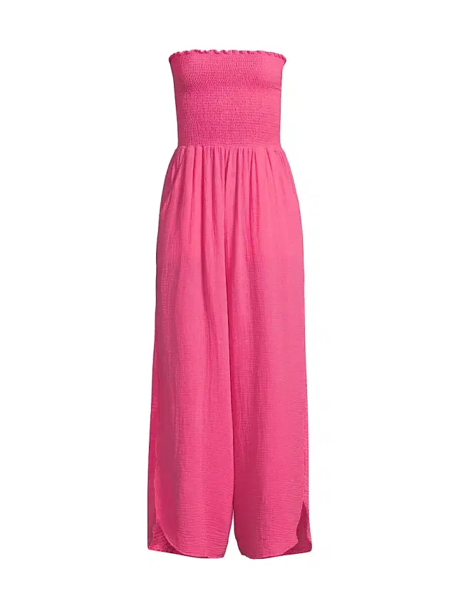 Women's Harriet Strapless Jumpsuit - Pink Passion Iris