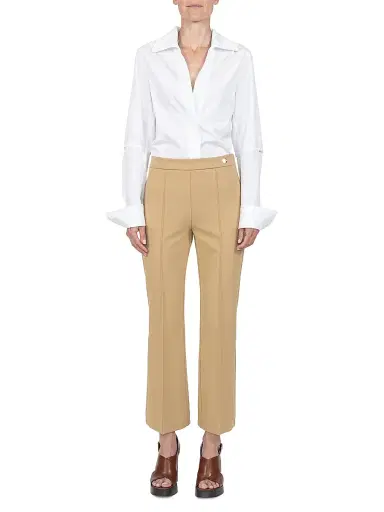 Callas Milano Women's Lola Cropped Kick Flare Pants - Pale Camel | Thumbnail 2 Callas Milano Women's Lola Cropped Kick Flare Pants - Pale Camel | Thumbnail 2