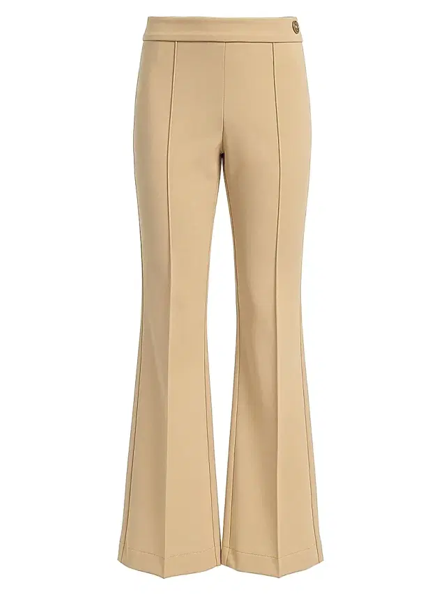 Callas Milano Women's Lola Cropped Kick Flare Pants - Pale Camel