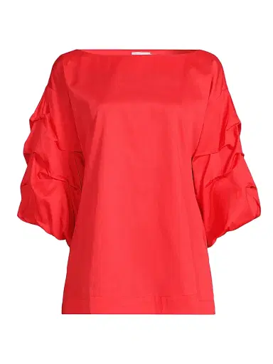 Harshman Women's Balia Cotton Blouse - Poppy Red | Thumbnail 1 Harshman Women's Balia Cotton Blouse - Poppy Red | Thumbnail 1