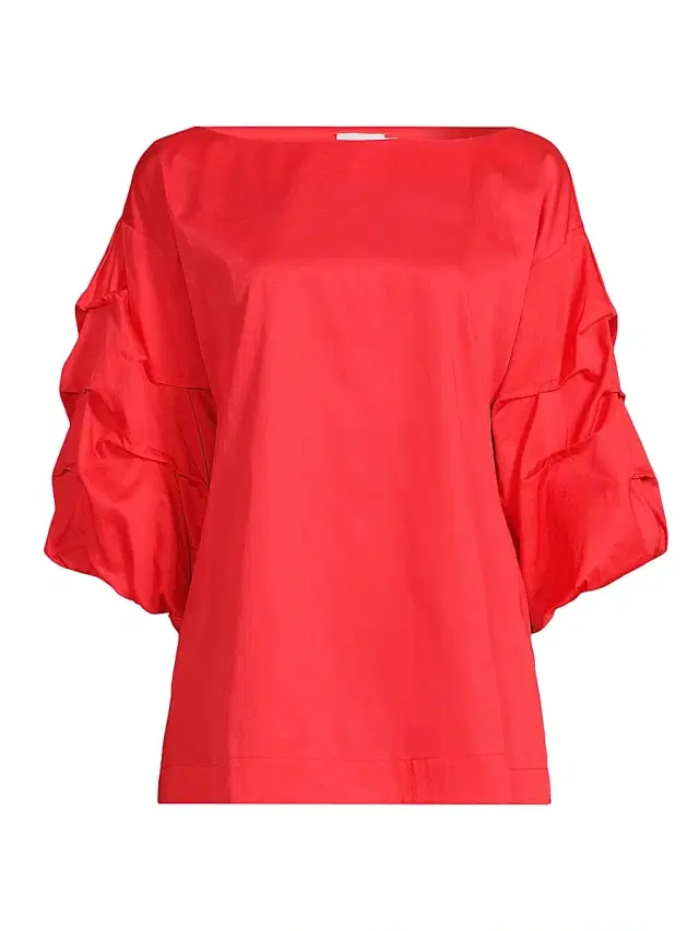 Women's Balia Cotton Blouse - Poppy Red