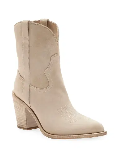 Partlow Women's Leigh Anne 90MM Suede Ankle Booties - Sabbia | Thumbnail 2