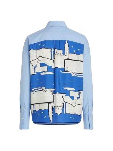 CALLAS MILANO Women's Srene Scarf Back Shirt - Pale Blue - Size 4 | Thumbnail 1 CALLAS MILANO Women's Srene Scarf Back Shirt - Pale Blue - Size 4 | Thumbnail 1