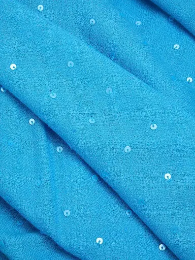 Carolyn Rowan Collection Women's Sequin-Embellished Cashmere-Silk Scarf - Blue | Thumbnail 3