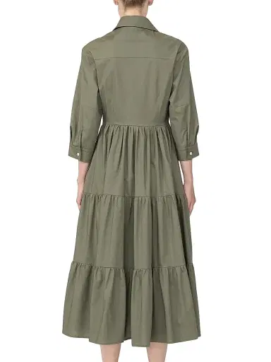 Callas Milano Women's Marseille Tiered Dress - Olive | Thumbnail 4 Callas Milano Women's Marseille Tiered Dress - Olive | Thumbnail 4