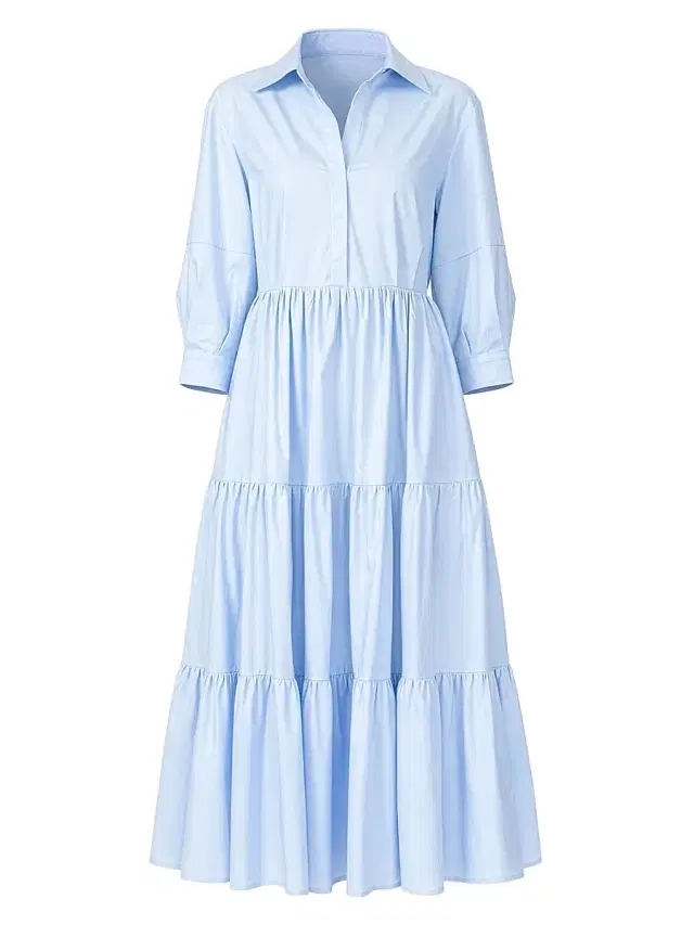 Callas Milano Women's Marseille Tiered Dress - Pale Blue