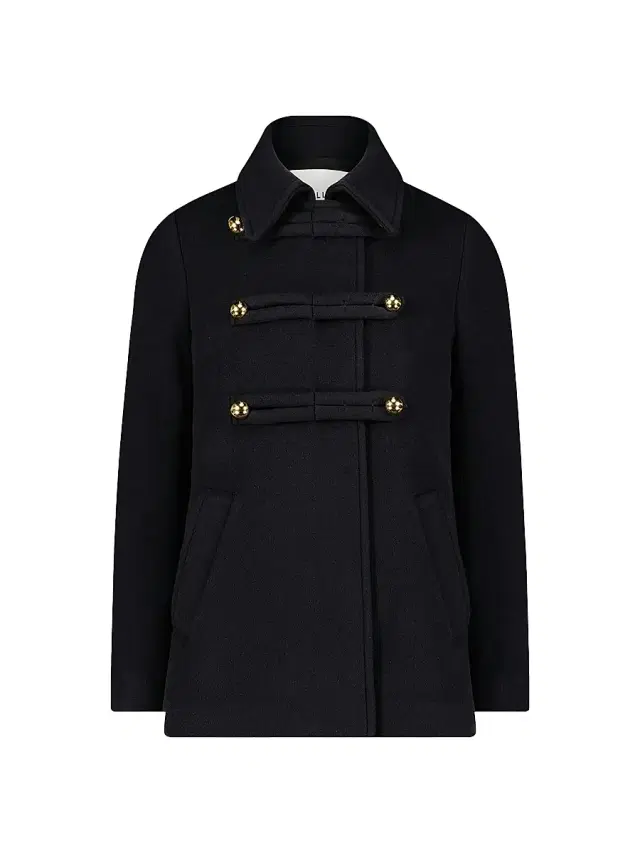 CALLAS MILANO Women's Clara - Double-Face Virgin Wool Peacoat - Black - Size 14
