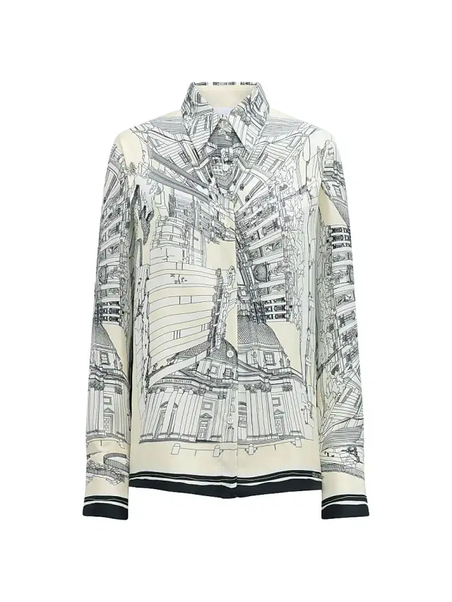 Callas Milano Women's Cameron Rome Scarf Shirt - White