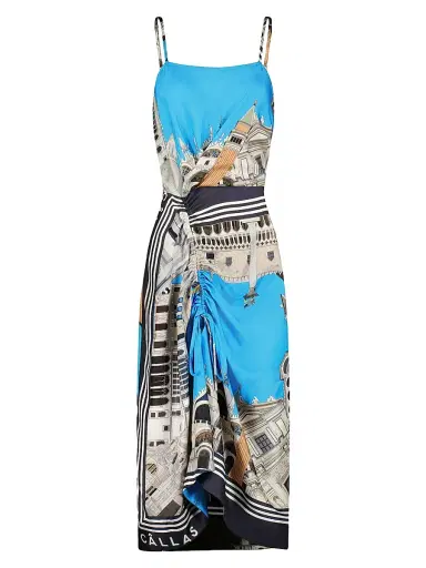 CALLAS MILANO Women's Angie - Camisole Venice Print Dress - Blue Multi Black - Size 10 | Thumbnail 1
