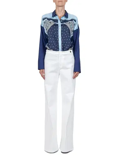 Callas Milano Women's Jane High Waist Flare Jeans Twill - White | Thumbnail 2 Callas Milano Women's Jane High Waist Flare Jeans Twill - White | Thumbnail 2