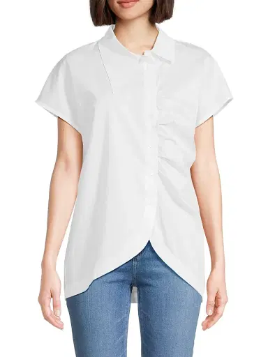 Harshman Women's Lily Gathered Shirt | Thumbnail 3 Harshman Women's Lily Gathered Shirt | Thumbnail 3