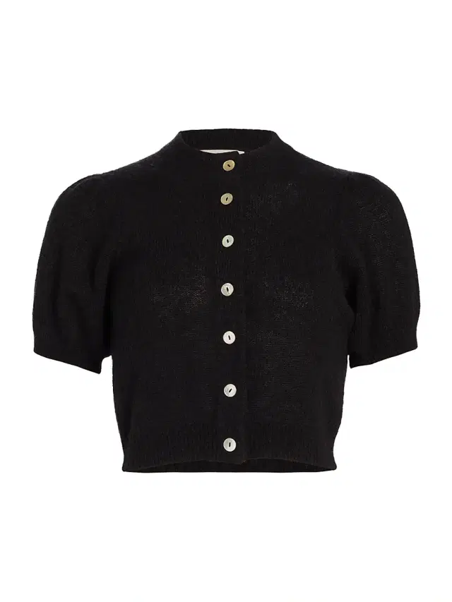 DÔEN Women's Anisa Crop Cardigan - Black