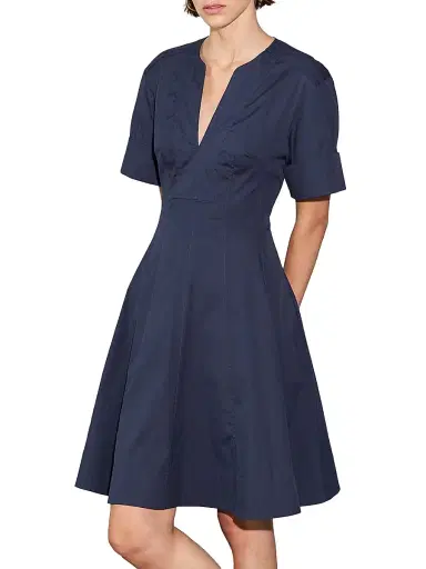 Callas Milano Women's Sora Flared Dress - Navy | Thumbnail 3
