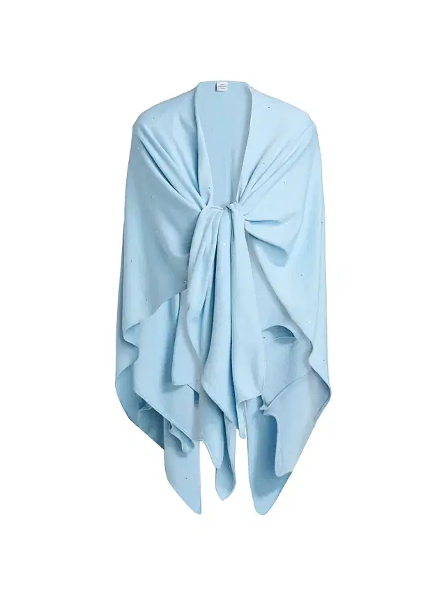 Carolyn Rowan Collection Women's Sequin Cashmere-Silk Ruana - Blue