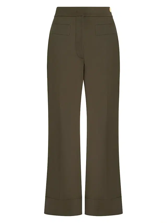 Callas Milano Women's Brody Cropped-Cuff Pants - Forest