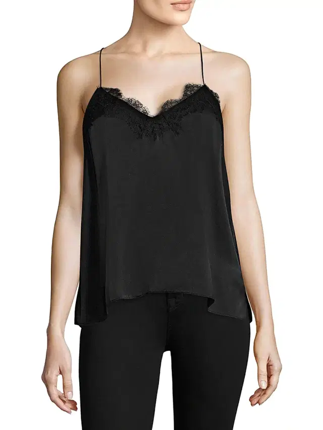 Cami NYC Women's Racer Silk Charmeuse Camisole - Black