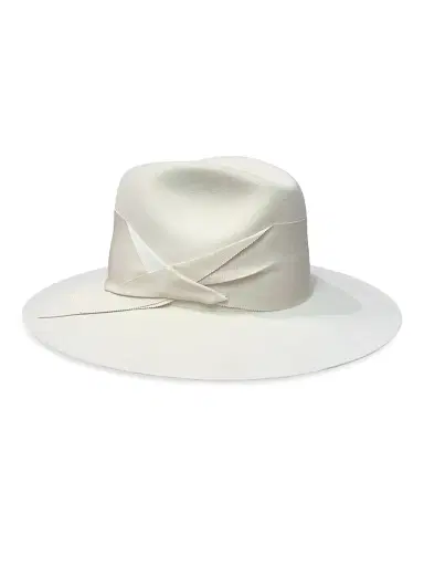 Freya Women's Gardenia Asymmetric Ribbon Fedora | Thumbnail 1 Freya Women's Gardenia Asymmetric Ribbon Fedora | Thumbnail 1
