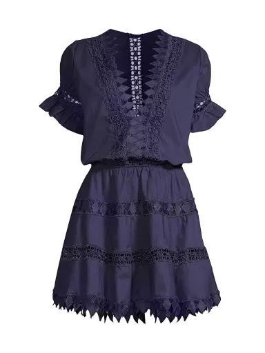 Peixoto Women's Ora Embroidered Mini Dress - Navy Blue - Size XL | Thumbnail 1 Peixoto Women's Ora Embroidered Mini Dress - Navy Blue - Size XL | Thumbnail 1