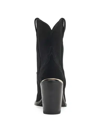 Partlow Women's Leigh Anne 90MM Suede Ankle Booties - Nero | Thumbnail 4