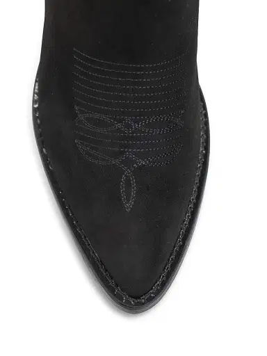 Partlow Women's Leigh Anne 90MM Suede Ankle Booties - Nero | Thumbnail 5