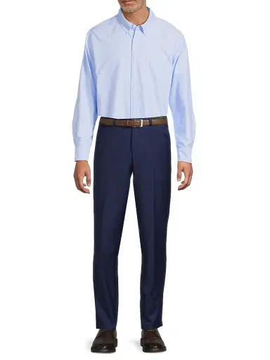 Corridor Men's Resonance Oxford Cotton Button-Front Shirt - Chambray | Thumbnail 2