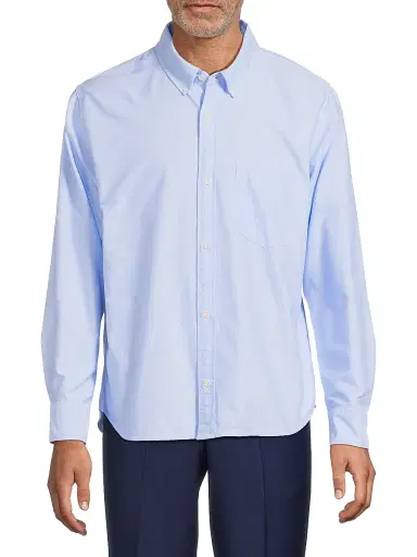 Corridor Men's Resonance Oxford Cotton Button-Front Shirt - Chambray | Thumbnail 3