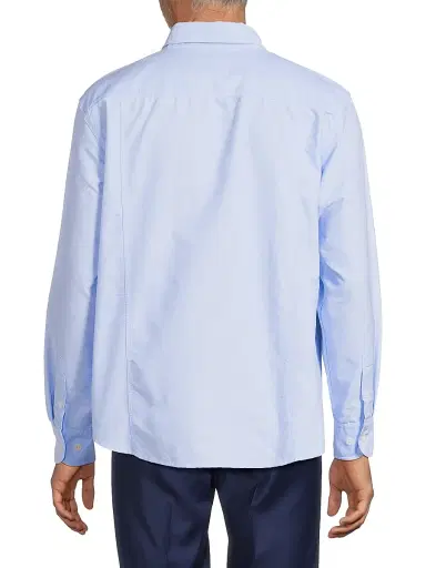 Corridor Men's Resonance Oxford Cotton Button-Front Shirt - Chambray | Thumbnail 5