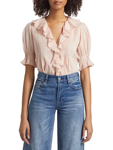 DÔEN Women's Henri Ruffled Top | Thumbnail 3 DÔEN Women's Henri Ruffled Top | Thumbnail 3