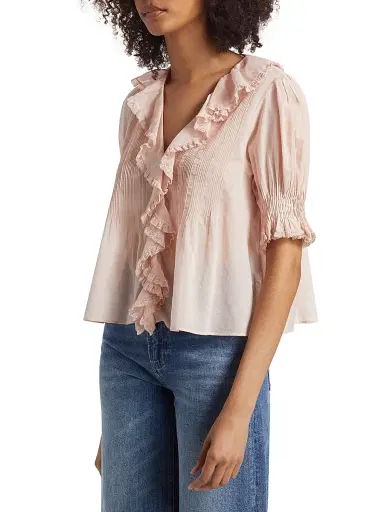 DÔEN Women's Henri Ruffled Top | Thumbnail 4 DÔEN Women's Henri Ruffled Top | Thumbnail 4
