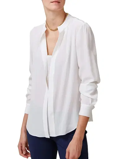 CALLAS MILANO Women's Olympia Long Sleeve Silk Top | Thumbnail 3