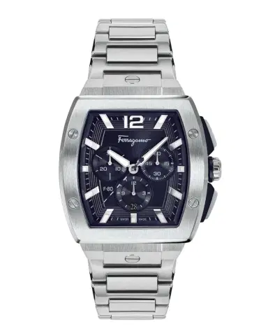 Ferragamo F-80 Tonneau Chrono Stainless Steel Bracelet Watch | Thumbnail 1