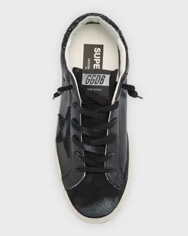Golden Goose Super-Star Leather Glitter Low-Top Sneakers | Thumbnail 5