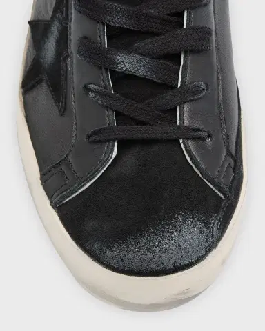 Golden Goose Super-Star Leather Glitter Low-Top Sneakers | Thumbnail 6