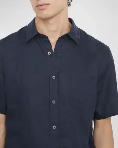 Vince Men's Linen Sport Shirt | Thumbnail 4 Vince Men's Linen Sport Shirt | Thumbnail 4