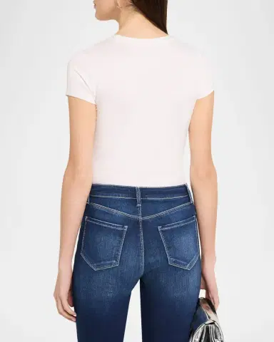 L'Agence Ressi Ribbed Short-Sleeve Tee | Thumbnail 3