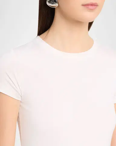 L'Agence Ressi Ribbed Short-Sleeve Tee | Thumbnail 6