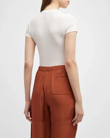 L'Agence Ressi Ribbed Short-Sleeve Tee | Thumbnail 7