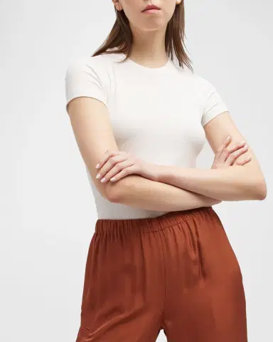 L'Agence Ressi Ribbed Short-Sleeve Tee | Thumbnail 8