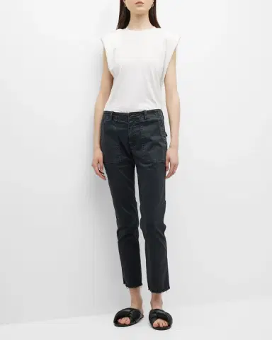 Nili Lotan Jenna Cropped Raw-Edge Pants | Thumbnail 2 Nili Lotan Jenna Cropped Raw-Edge Pants | Thumbnail 2
