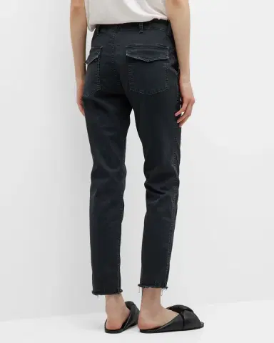 Nili Lotan Jenna Cropped Raw-Edge Pants | Thumbnail 3 Nili Lotan Jenna Cropped Raw-Edge Pants | Thumbnail 3