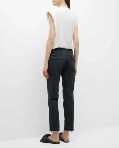 Nili Lotan Jenna Cropped Raw-Edge Pants | Thumbnail 6 Nili Lotan Jenna Cropped Raw-Edge Pants | Thumbnail 6
