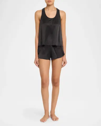 Lunya Tulip-Back Washable Silk Tank & Shorts Set | Thumbnail 2 Lunya Tulip-Back Washable Silk Tank & Shorts Set | Thumbnail 2