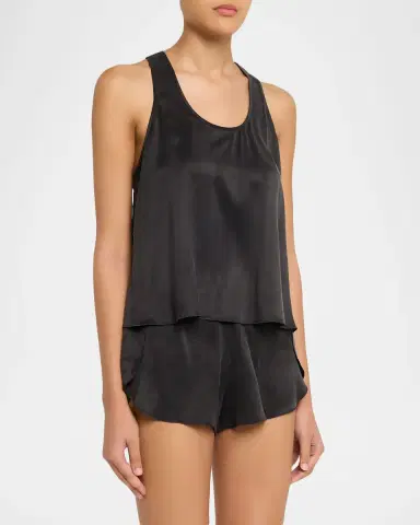 Lunya Tulip-Back Washable Silk Tank & Shorts Set | Thumbnail 4 Lunya Tulip-Back Washable Silk Tank & Shorts Set | Thumbnail 4