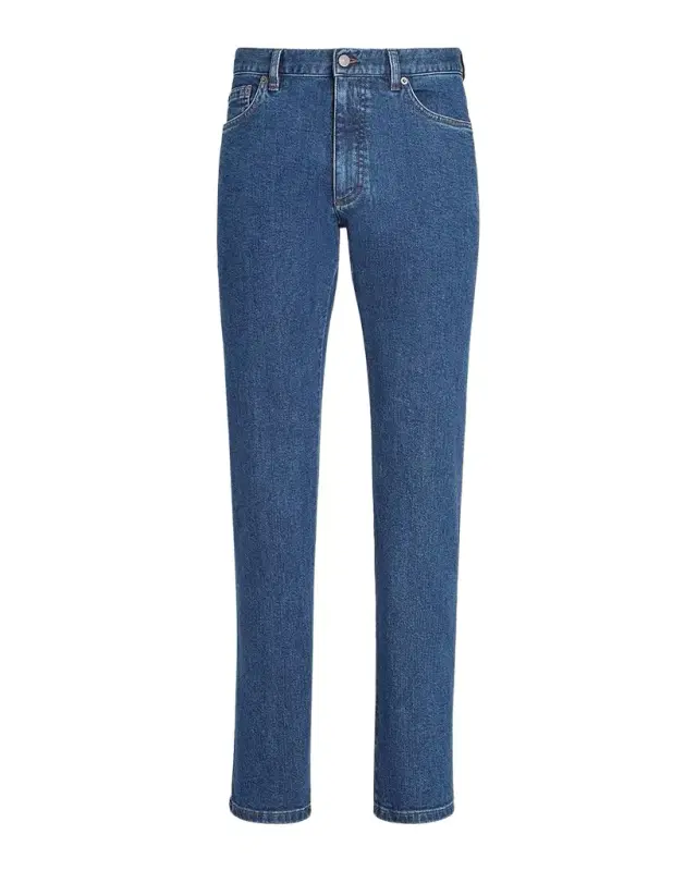 ZEGNA Men 's Stonewash Denim 5-Pocket Jeans