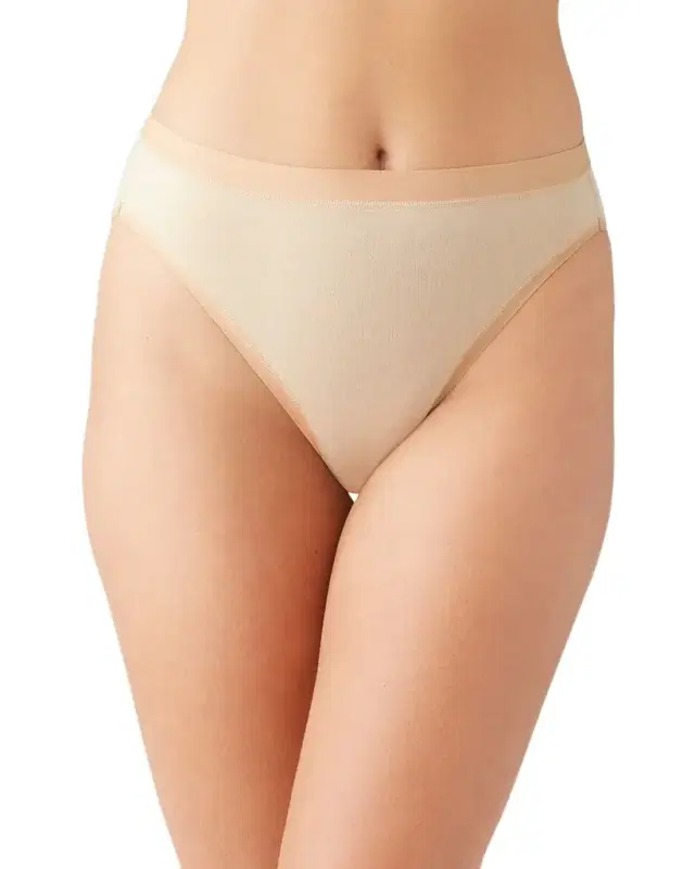 Wacoal Understated High-Cut Stretch Cotton Briefs