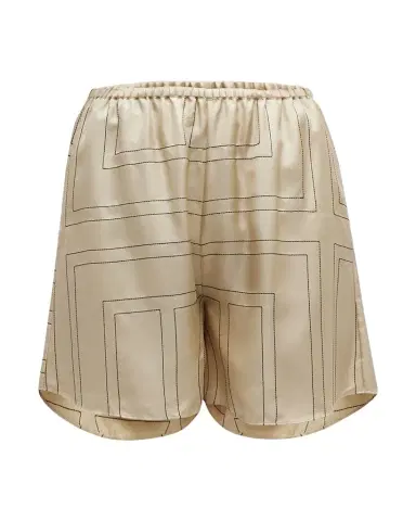 Toteme Monogram Silk Twill PJ Shorts | Thumbnail 1